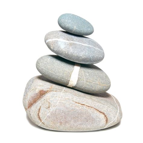 Premium Photo | Pyramid of stones isolated on white