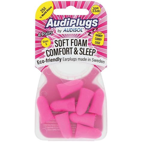 Buy Audiplugs Soft Foam Comfort & Sleep Ear Plugs 4 Pairs Online at ...