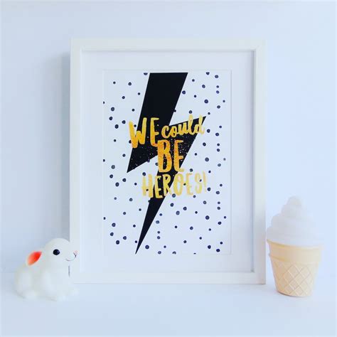 We Could Be Heroes Heroes David Bowie Print David Bowie - Etsy