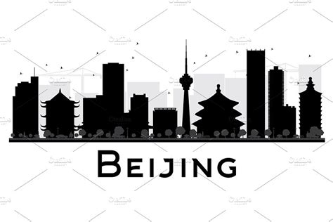 Outline Beijing Skyline | Pre-Designed Illustrator Graphics ~ Creative ...