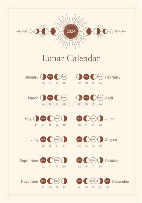 Moon Calendar 2024 Stock Illustrations – 241 Moon Calendar 2024 Stock ...