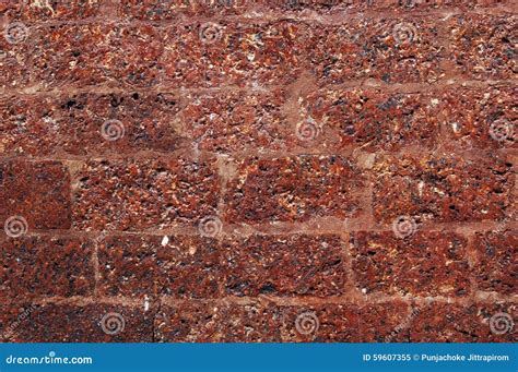 Laterite Brick Wall Stock Photo - Image: 59607355