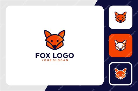 Premium Vector | Fox logo design with abstract art inspiration