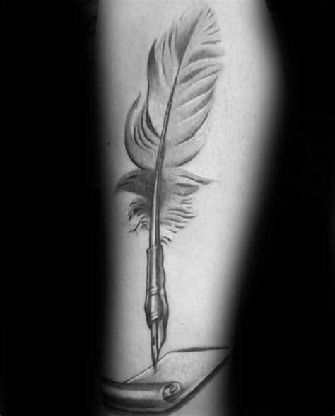 50 Quill Tattoo Designs for Men [2024 Inspiration Guide] | Feather pen tattoo, Quill tattoo ...