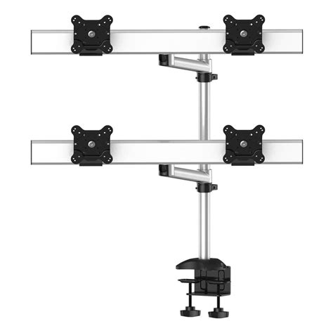 Quad Monitor Stand 2X2 w/ Quick Release Single Arms