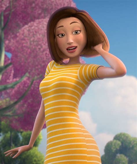 Download A Cartoon Girl In A Yellow Dress Standing In Front Of A Tree ...