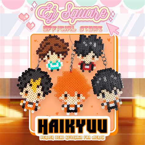 HAIKYUU! PERLER BEAD KEYCHAINS FAN MERCH | EJ SQUARE | Shopee Philippines