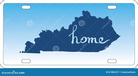 Kentucky State License Plate Vector Stock Vector - Illustration of home ...