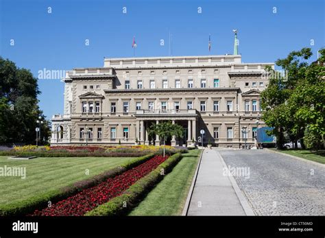 Belgrade city center in Serbia Backside of the Old Palace Stock Photo ...