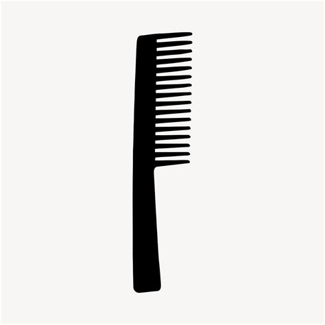 Comb silhouette clipart, salon tool | Free Vector - rawpixel