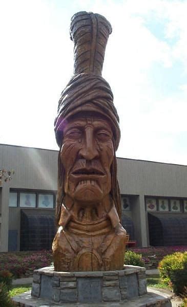 Sequoyah, Cherokee Indian Museum, Cherokee Reservation NC - Outside ...