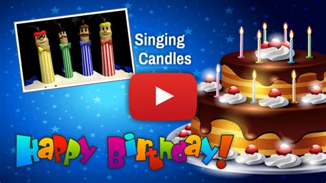 Cake Candles Singing the Happy Birthday Song | Happy birthday images, Singing happy birthday ...