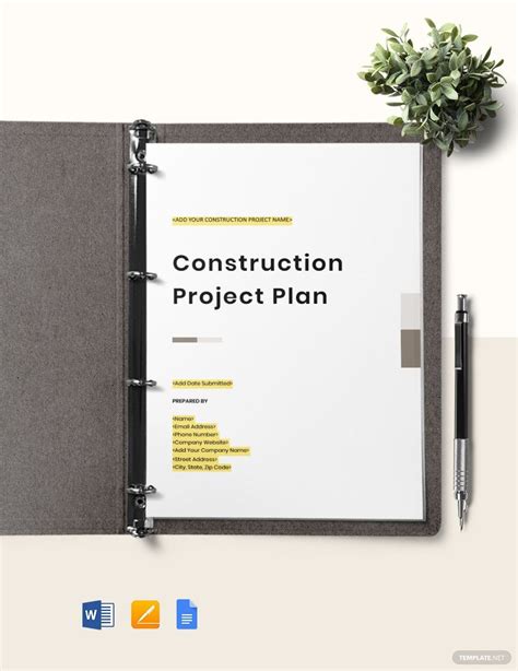 Construction Project Risk Management Plan Template - Google Docs, Word ...