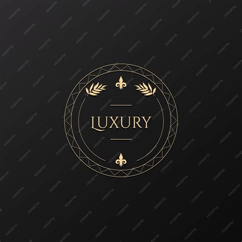 Premium Vector | Luxury golden logo design on black background