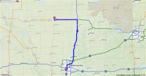 Driving Directions from Enid, Oklahoma to Will Rogers World Airport ...