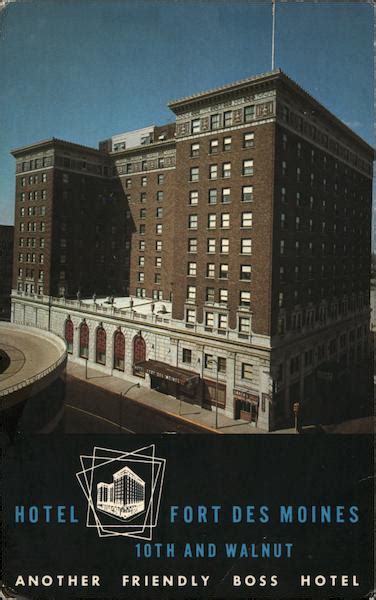 Hotel Fort Des Moines Iowa Postcard