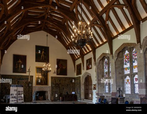 Great hall inside Berkeley castle, Gloucestershire, England, UK Stock ...