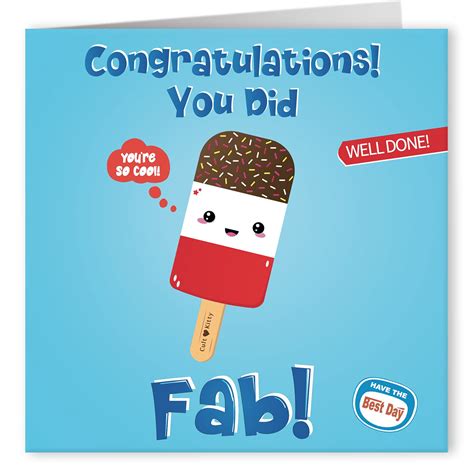 Buy Cult Kitty - You Did Fab! - Greeting Card for All Occasions - Cute Card for Her - Sweet Card ...
