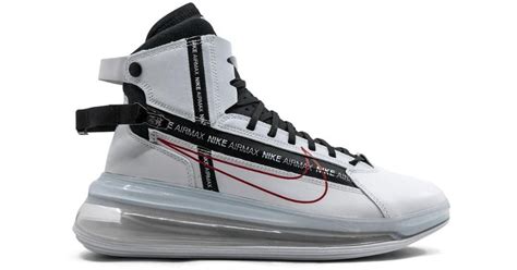 Nike Rubber Air Max 720 Saturn Hi-top Sneakers in White/Black Red ...