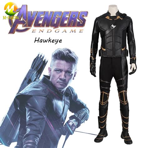 Avengers Endgame Clinton Barton Hawkeye Cosplay Costume Hawkeye PU ...