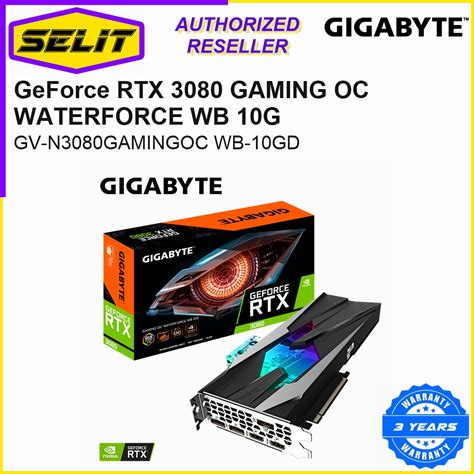 GeForce RTX 3080 GAMING OC WATERFORCE WB 10GB GDDR6X Nvidia Graphics ...