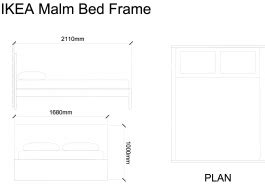 AutoCAD download IKEA Malm Bed Frame DWG Drawing | Thousands of free CAD blocks