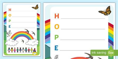 Hope Acrostic Poem Template (teacher made) - Twinkl