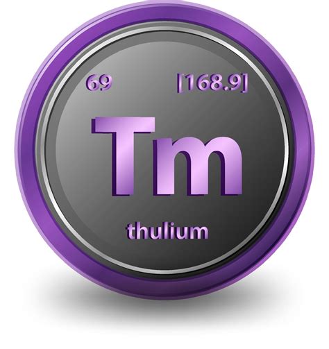 Thulium chemical element. Chemical symbol with atomic number and atomic mass. 2031870 Vector Art ...