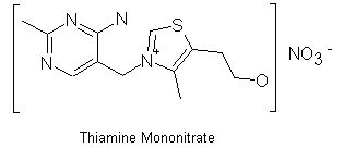 Vitamin B1 --Thiamin Molecule