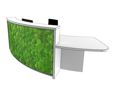 Moss Large Curved Reception Desk with Wheelchair Access | Office Reality