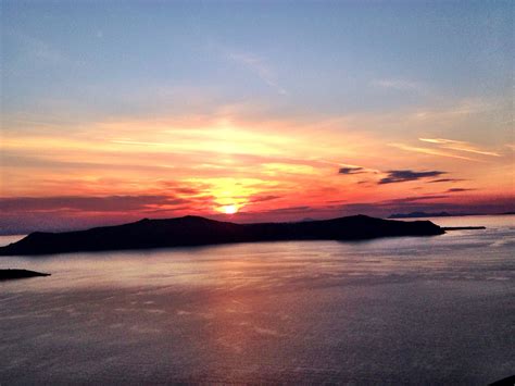 Sunset from Fira, Santorini, Greece | Sunset, Santorini, Celestial