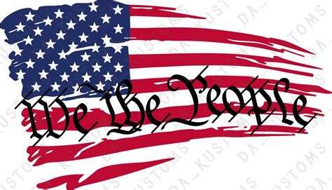 We the people flag decal | Etsy