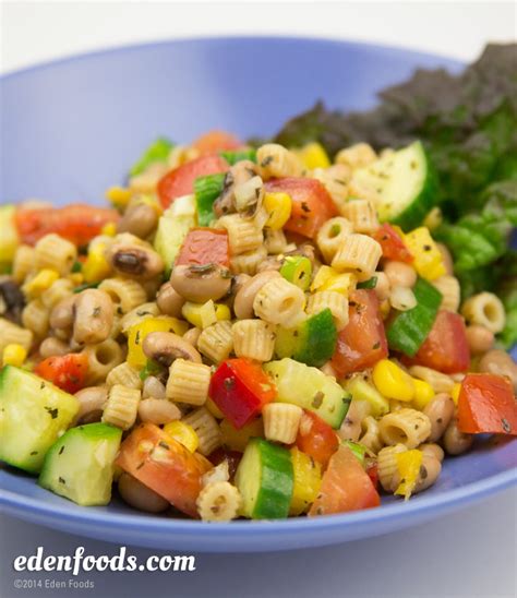 Eden Foods - Eden Recipes Black Eyed Pea & Ditalini Pasta Salad