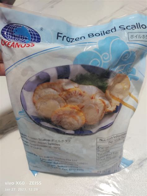 Frozen boiled scallops, Food & Drinks, Chilled & Frozen Food on Carousell