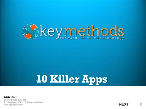 PPT - 10 Killer Apps PowerPoint Presentation, free download - ID:2085922