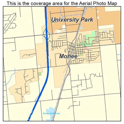 Aerial Photography Map of Monee, IL Illinois