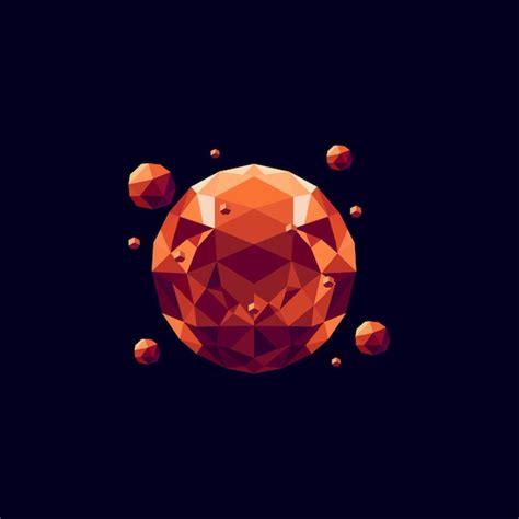 Premium Vector | Mars planet geometric logo