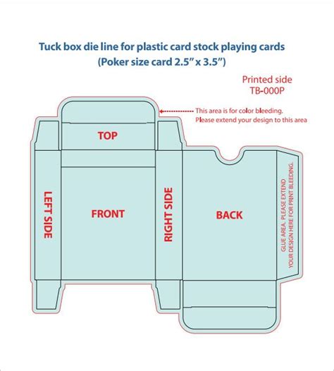 Playing Cards Box Dimensions - Printable Cards