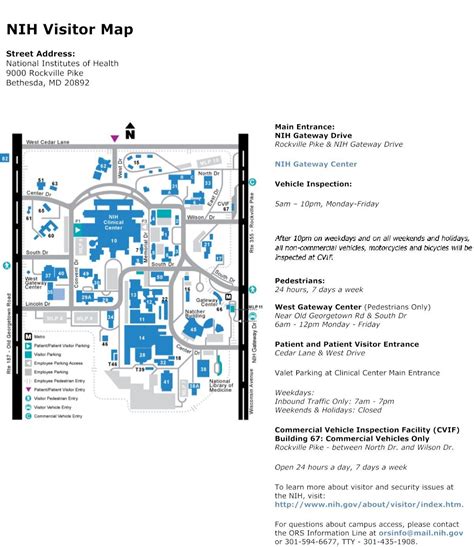 NIH Visitor Map - NIH Clinical Center - National Institutes of Health