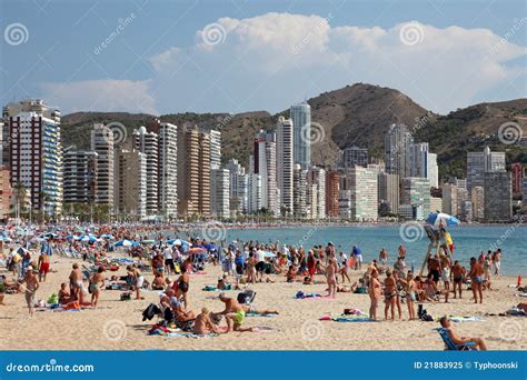 Beach In Benidorm, Spain Editorial Image - Image: 21883925