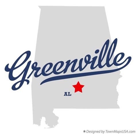 Map of Greenville, AL, Alabama