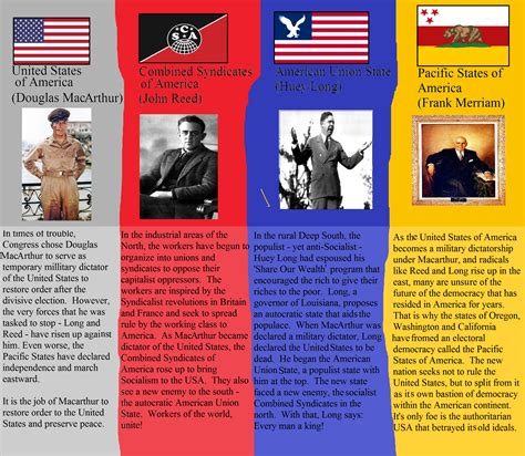 Second American Civil War - A Chart : r/Kaiserreich