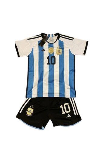 Lionel Messi Argentina National Winners Home Jersey shorts Adidas Set ...