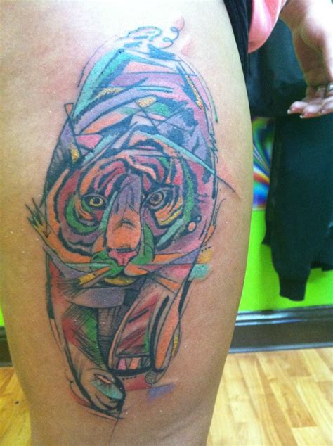 Watercolor tattoo - My new colorfully awesome tiger tattoo !!! ... - TattooViral.com | Your ...