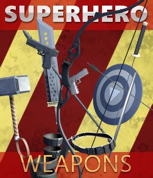 Superhero Weapons 3D Models TruForm