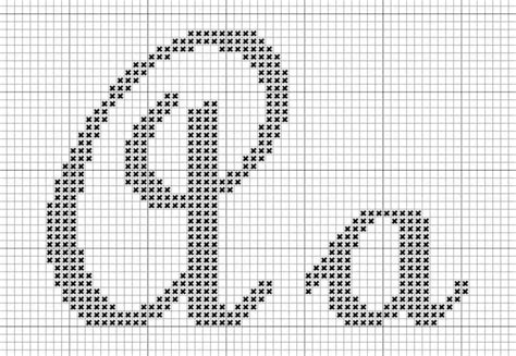 Cursive Handwriting Cross Stitch Alphabet Pattern, Calligraphy Cross Stitch Letters Pattern ...