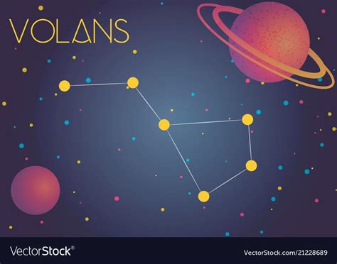 Constellation volans Royalty Free Vector Image