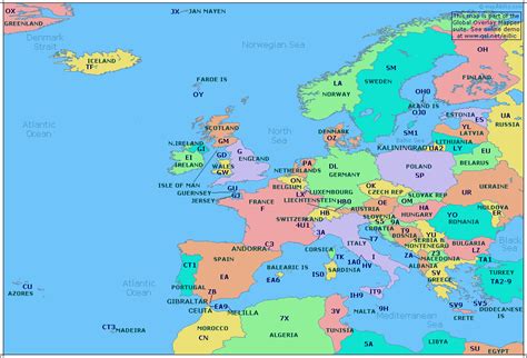 Europe Prefix Map