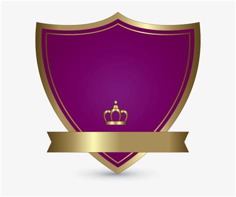 Purple And Gold Crest Png - Shield Logo Template - 734x634 PNG Download - PNGkit