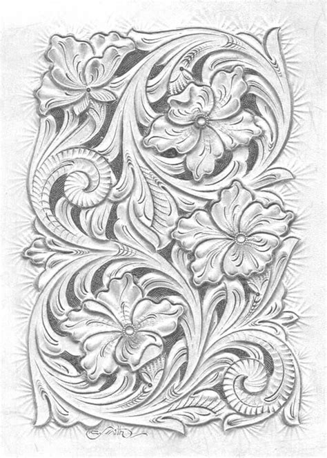 12 best tooled leather patterns images on Pinterest | Leather pattern ...